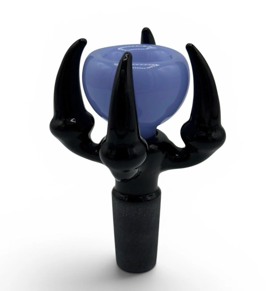 14mm Glass Bowl Slide “TALON CLAW” For Water Pipe Bongs Hookahs – Purple Haze