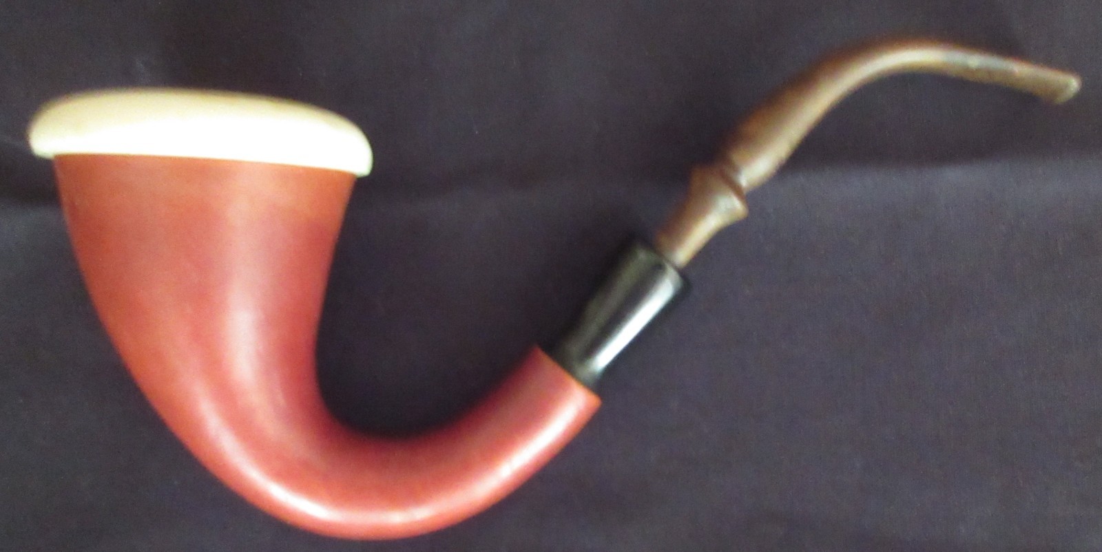 Vtg Meerschaum Calabash Smoking Pipe Sherlock Style Used Estate Pioneer? Large