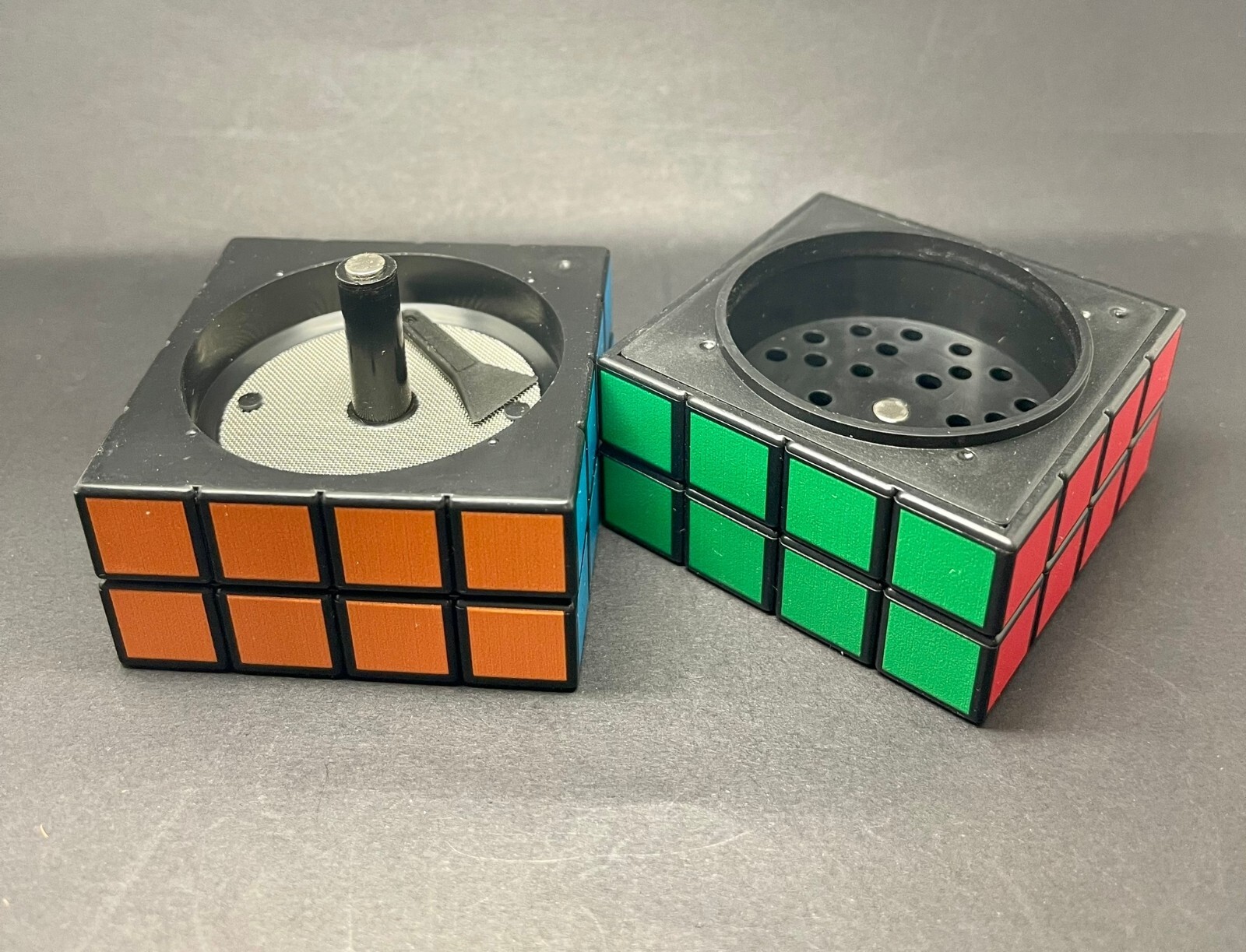 acrylic magic Cubic cube Tobacco grinder Multicolor Unisex 4 layers
