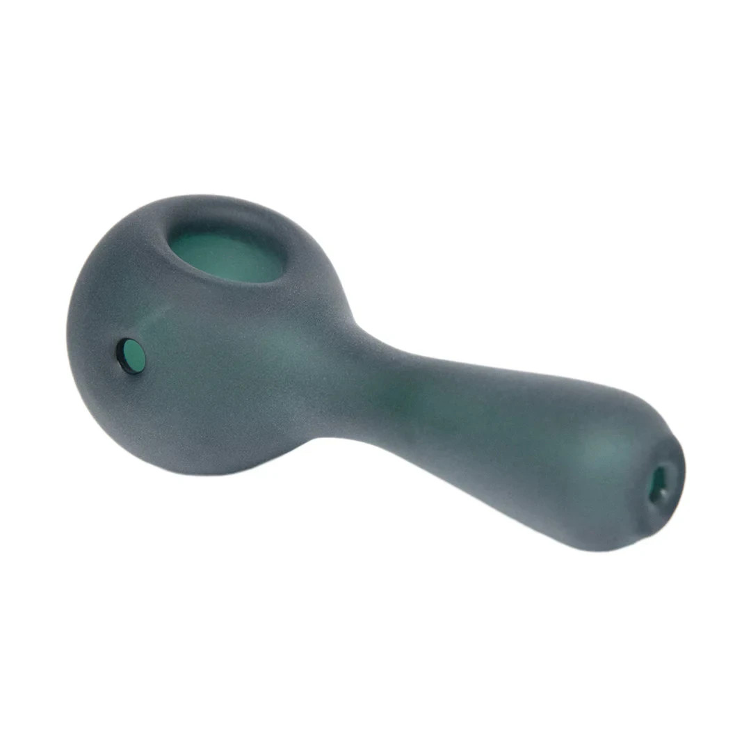 MJ Arsenal Sandblasted Pioneer Frosted Borosilicate Double Glass Spoon Hand Pipe