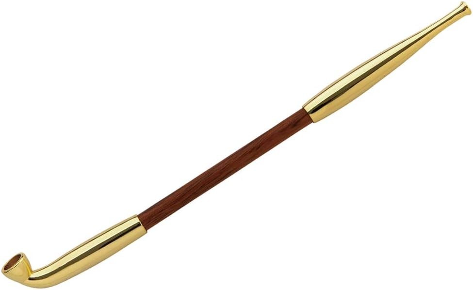 Tsuge Marufuku Pipe ‎Kiseru Tobacco Smoking Gold 50931 Large 191mm Japan RZ