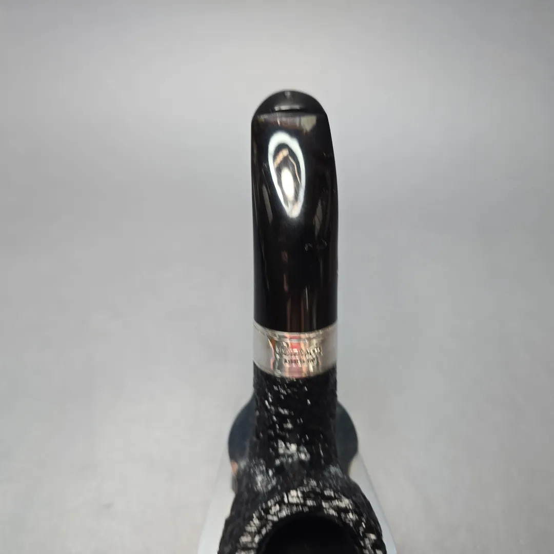 Peterson 160th Anniversary Pat. B Dark Sandblasted Bent Billiard Briar Pipe, New