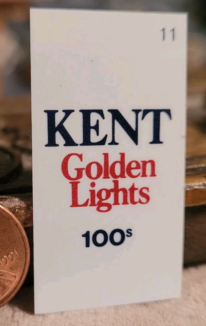 Vintage KENT GOLDEN LIGHTS 100s Cigarette Advertising Small Decal From 1980s