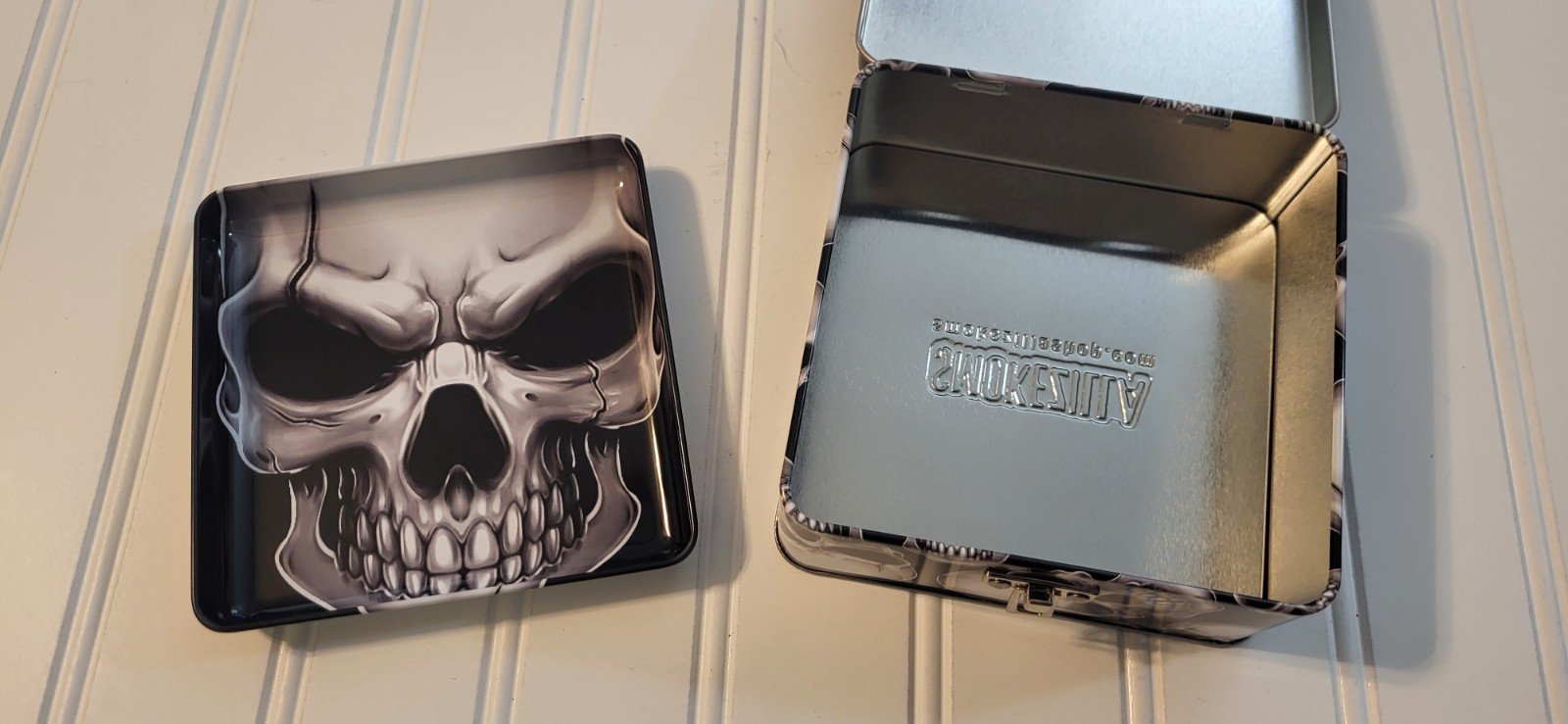Smokezilla Metal Storage Box With Rolling Tray & Hasp 5″ X 5″ Inches