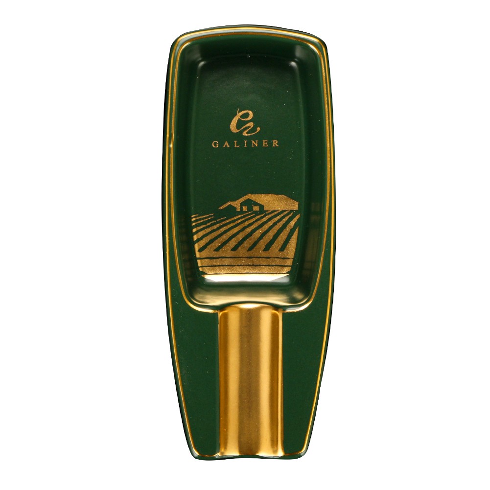 Galiner Travel Ceramic Cigar Ashtray W/ 1 Slot Holder Mini Pocket Portable Gift