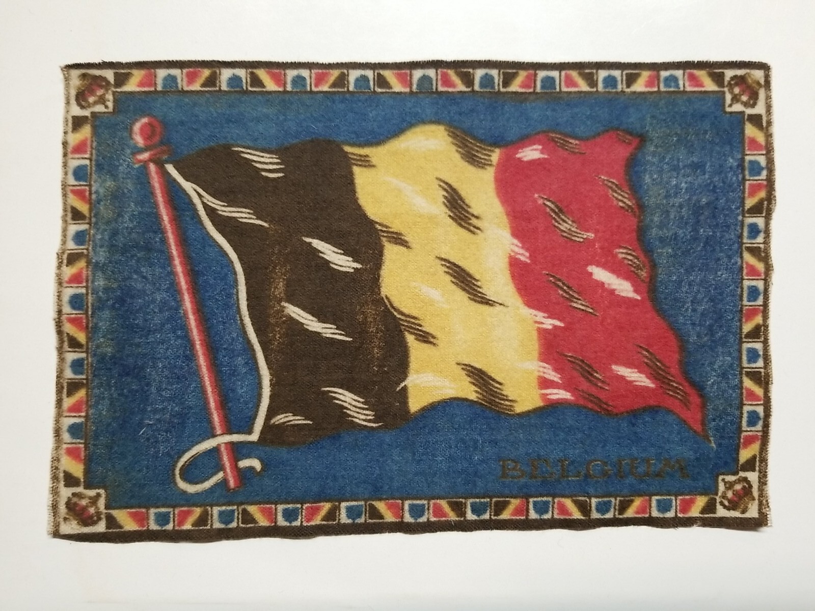 Belgium Felt Flag Tobacco Flannel Antique 💥Cigarette Cigar Premium FLG17