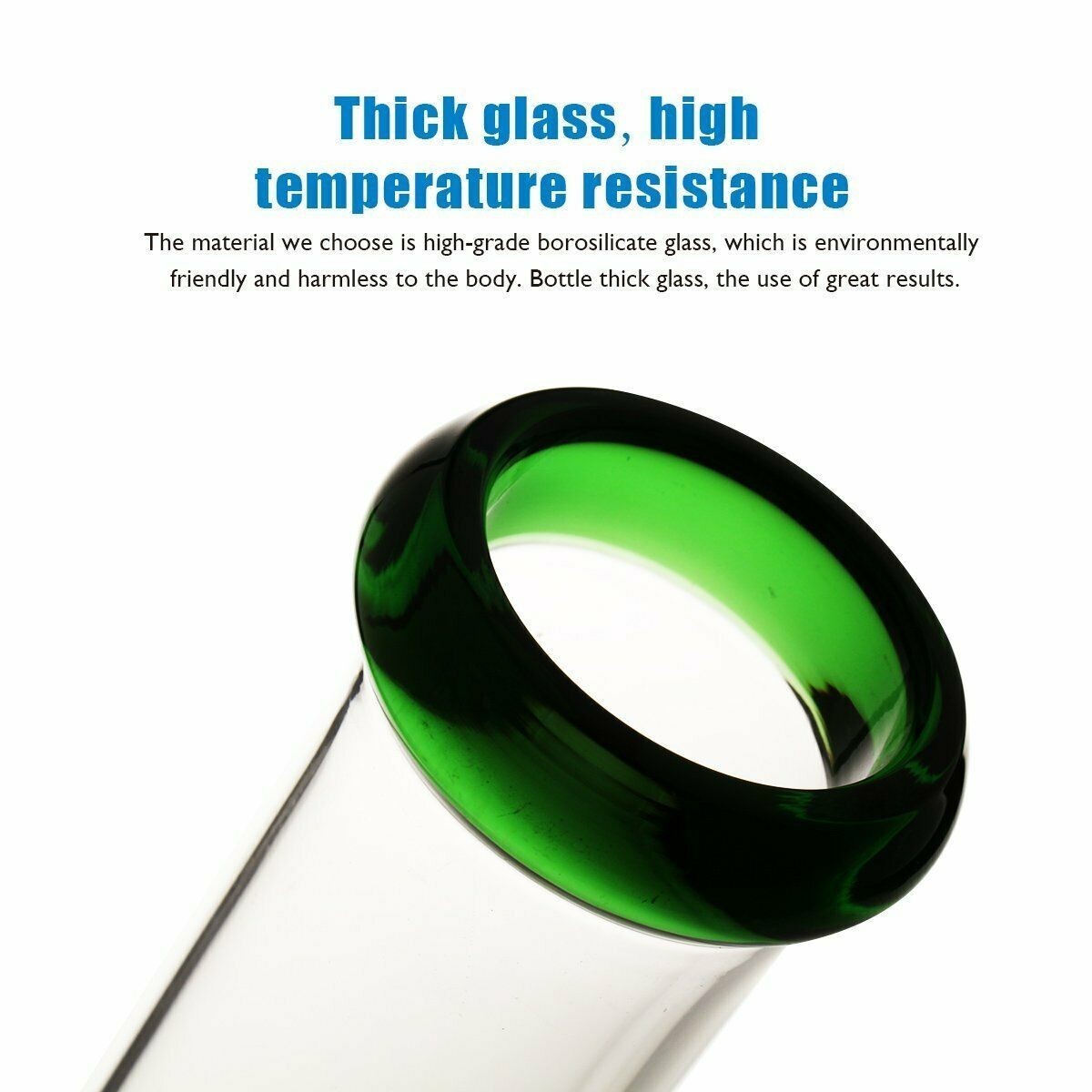 Heavy Glass Bong 10 inch Water Pipe Smoking Bong Beaker+14mm Bowl hookah Green
