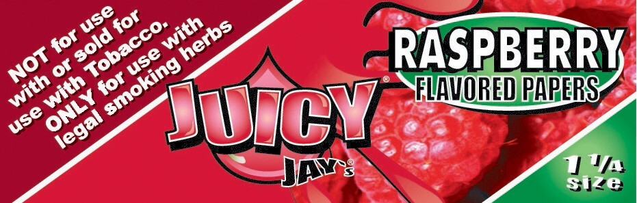 Juicy Jay’s 1 1/4 Rolling Papers Raspberry Flavored USA SHPD Best Price!