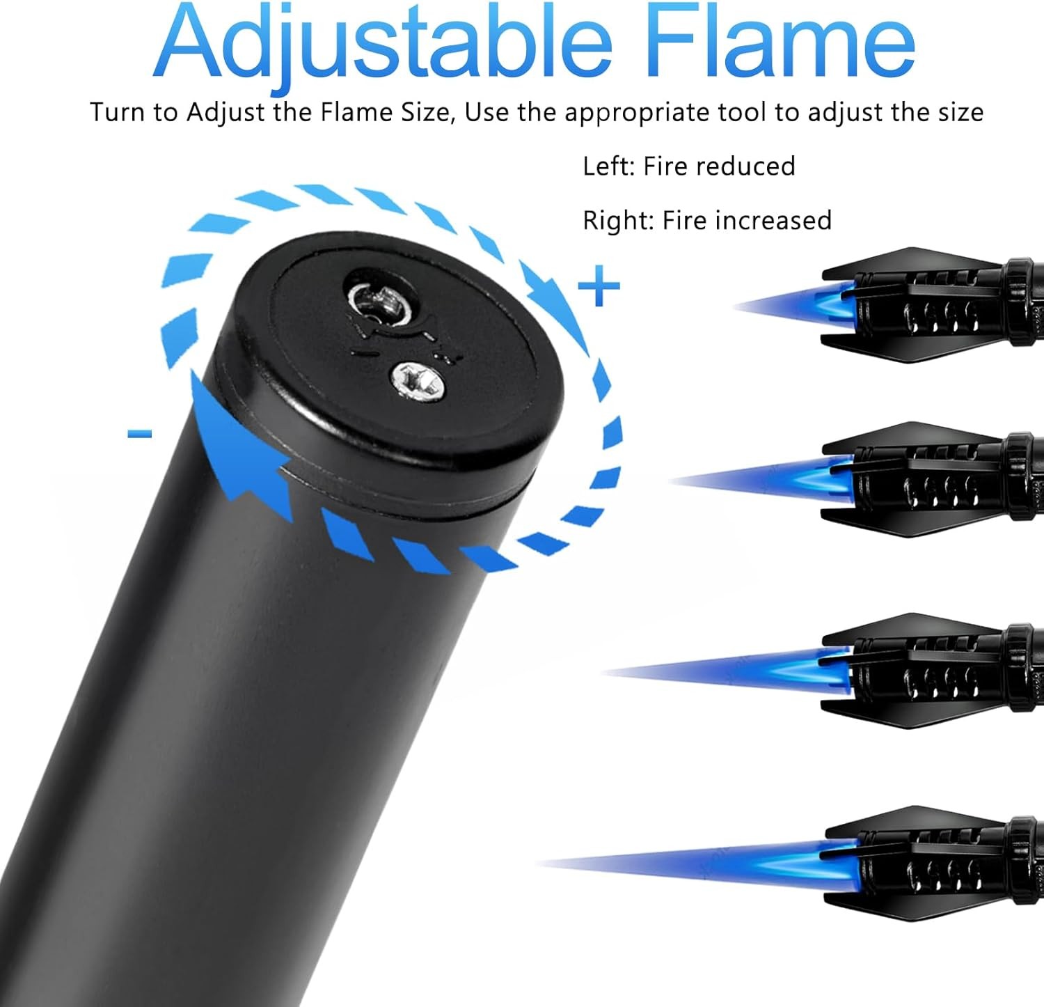 Camping Mini Torch Lighter Small Refillable Butane Lighters Pocket Tactical E…