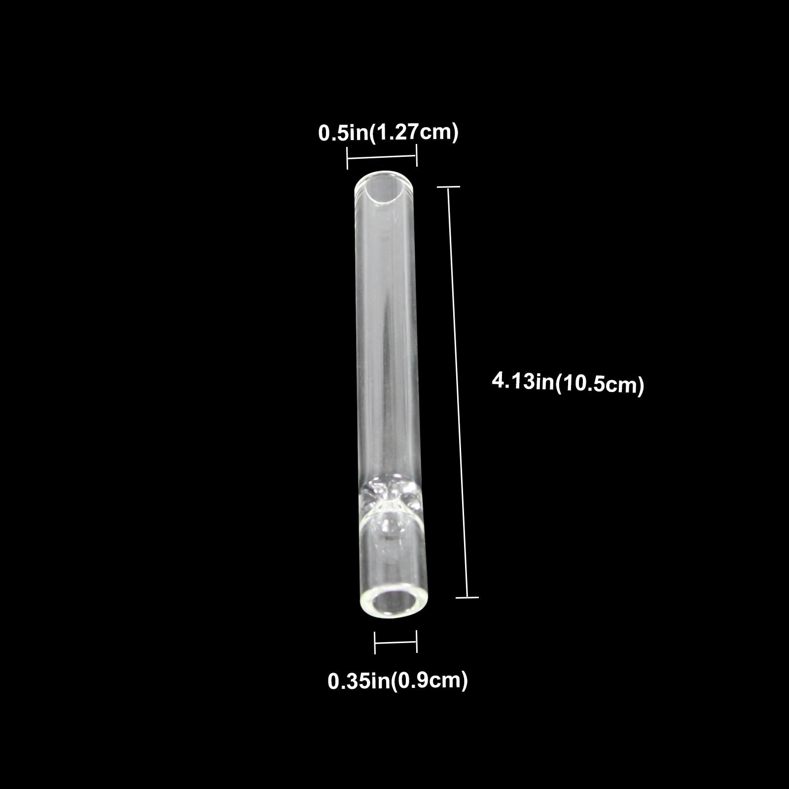 10 Pack Thick Glass Tobacco Pipe One Hitter Reusable Smoking Tube Accessory Set