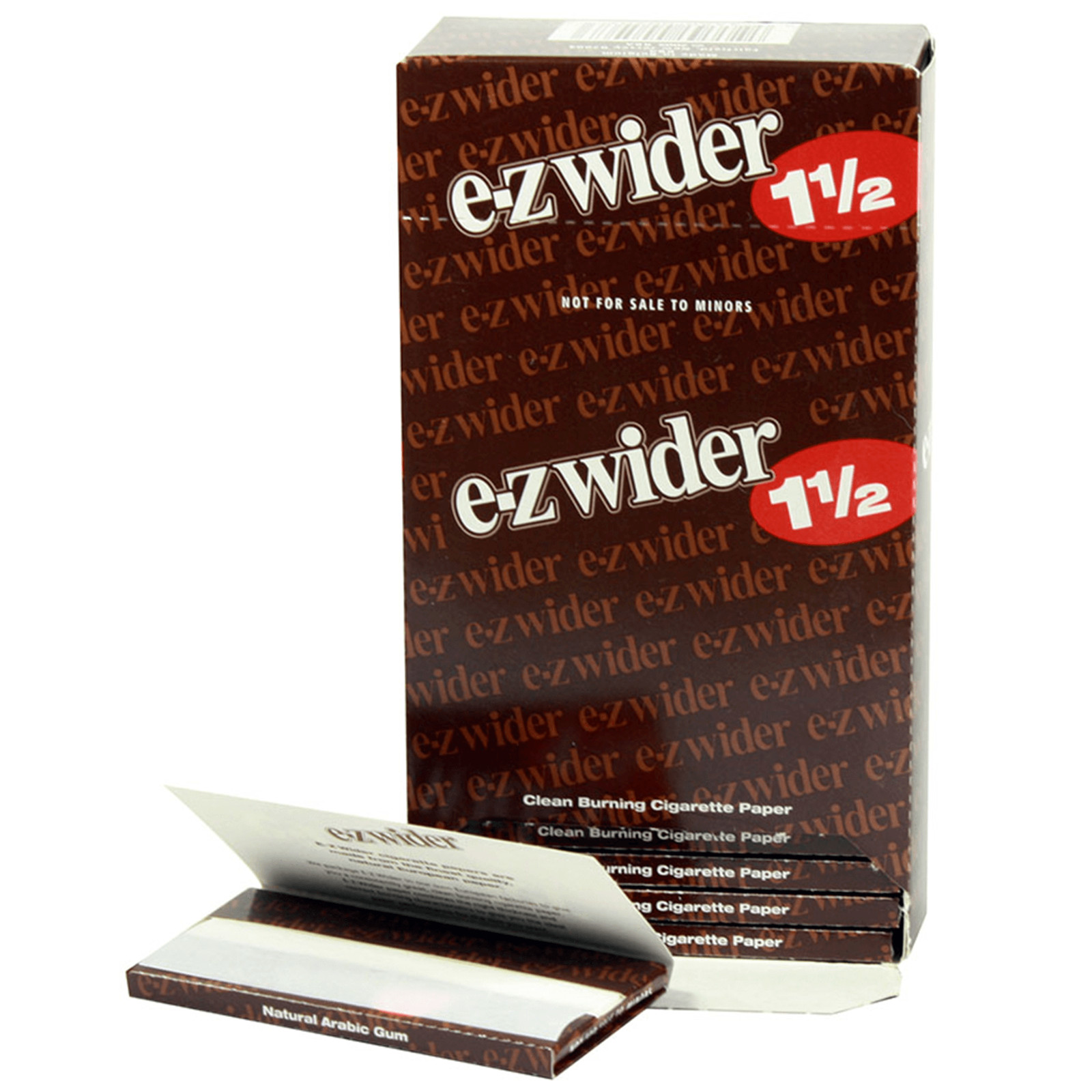 EZ Wider Rolling Paper 1 1/2 Cigarette Papers 1.5 (Full Box of 24 Booklets)