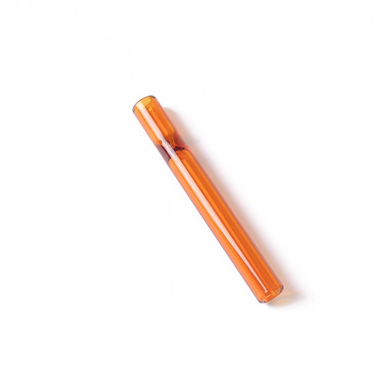10 PACK Orange Glass 4″ / 100MM Thick Chillum One Hitter Smoking Tobacco Pipe