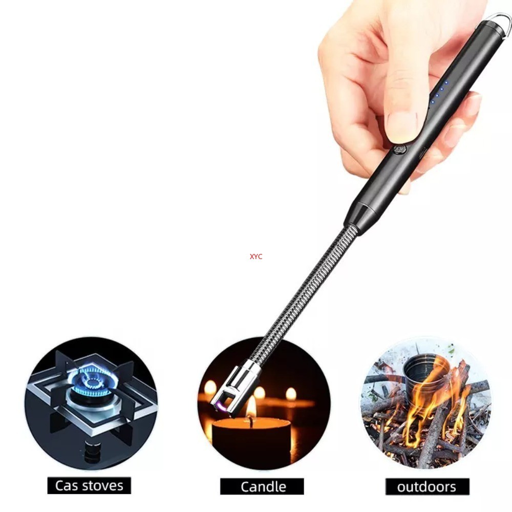 Portable Windproof Double Electric Arc Lighter USB Rechargeable Indoor & Outdoor