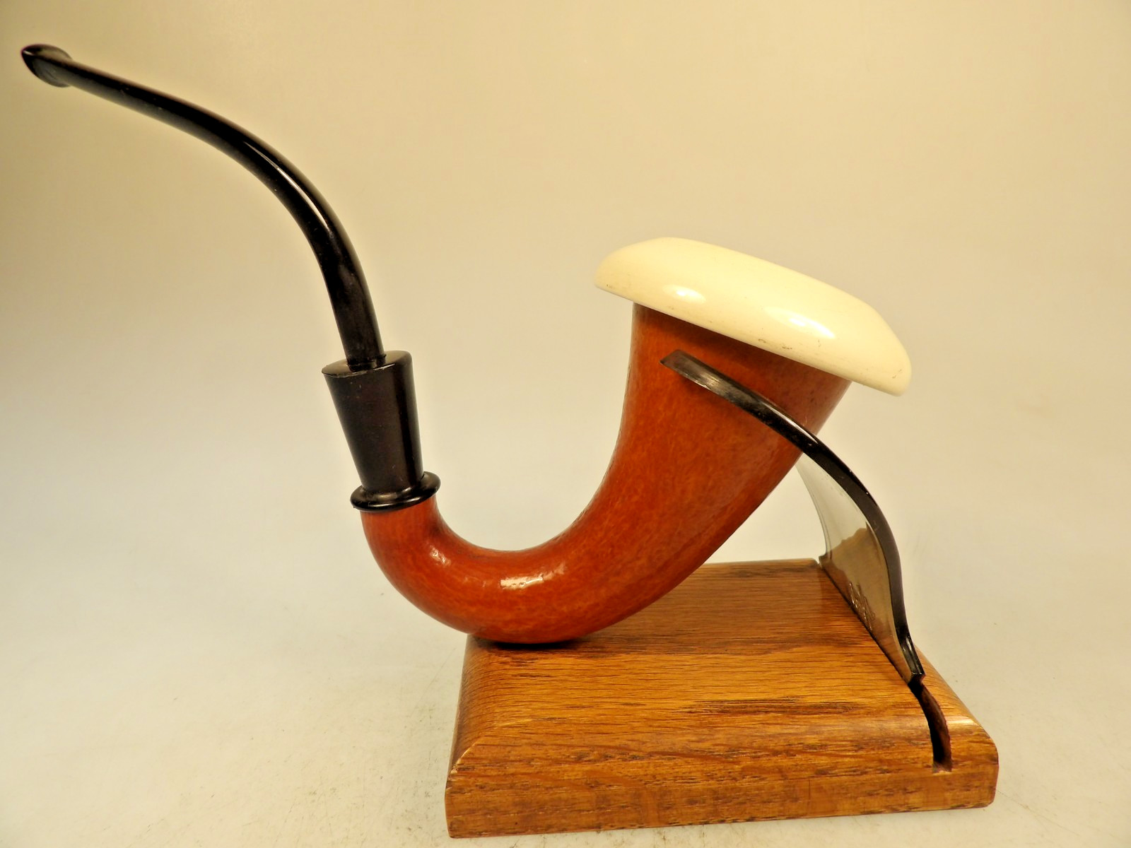 Collectible Pioneer Gourd Calabash Block Meerschaum Bowl Cup SherlockHolmes Pipe