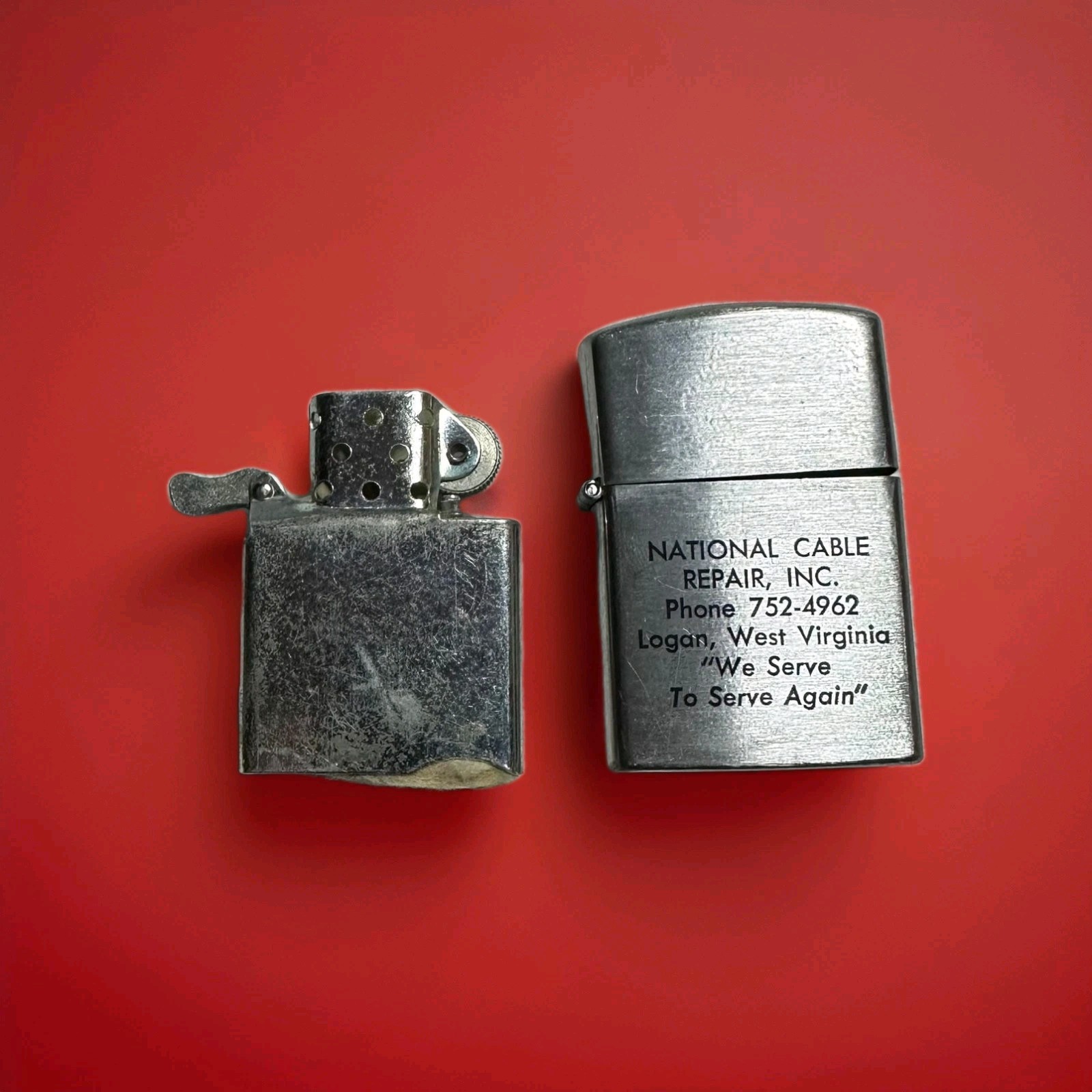 Vintage Hadson Cigarettes Flip Top Lighter National Cable Repair West Virginia