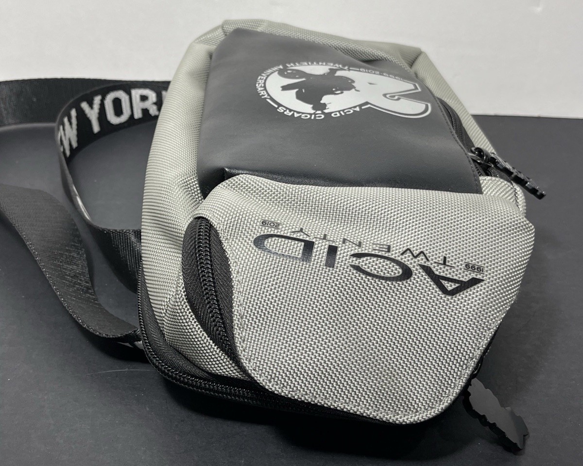 Acid Cigars Twentieth 20th Anniversary 1999-2019 Shoulder Bag 14x8x2″ Gray Black