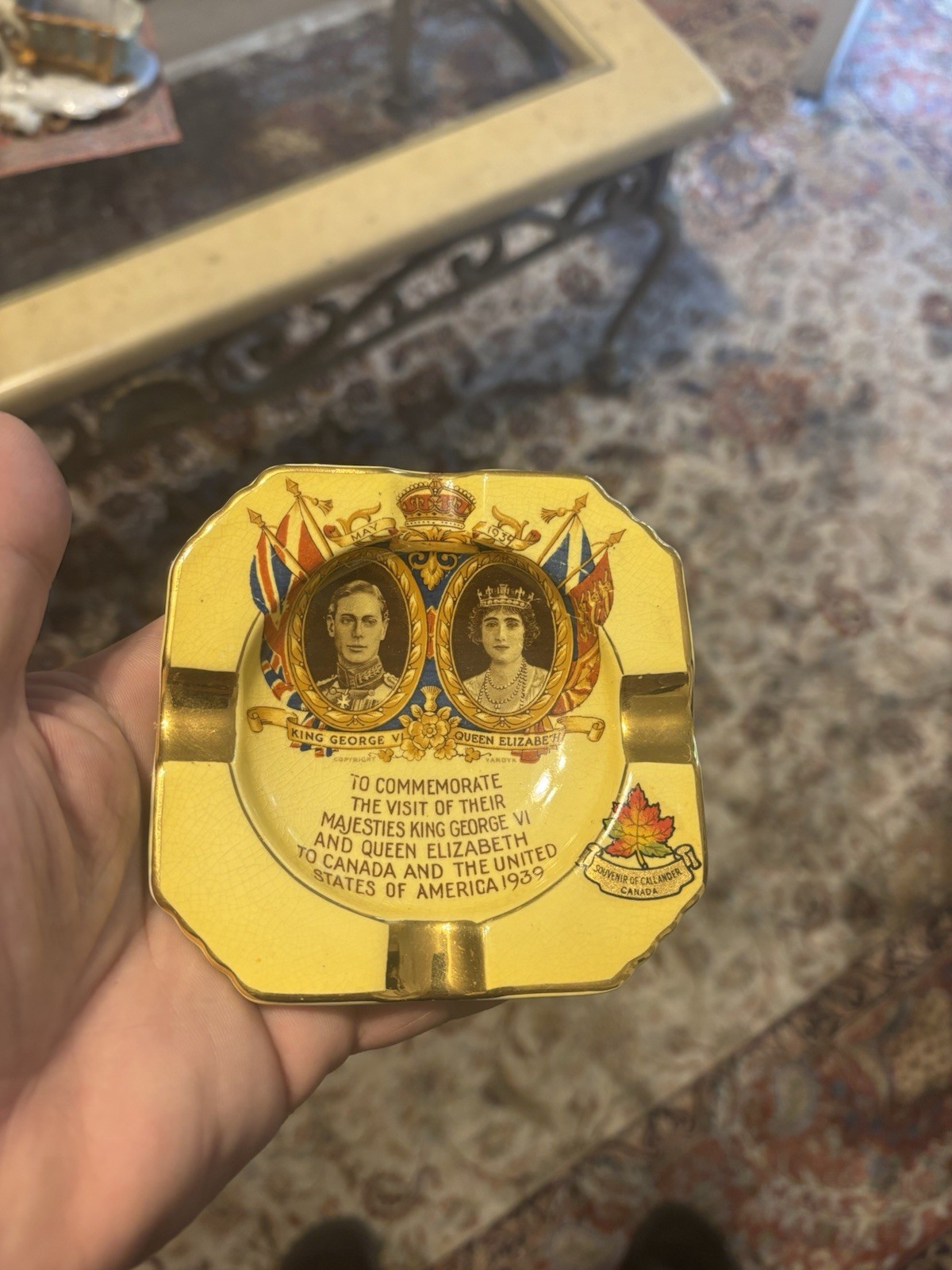 Antique Ashtray Commemorating His Majesty’s Visit To Canada.