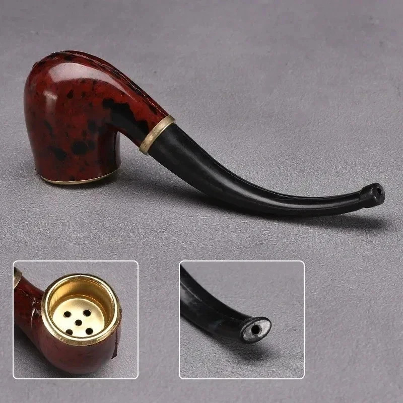 Durable Wooden Wood Sense Smoking Pipe Tobacco Cigarettes Cigar Resin Pipes Gift