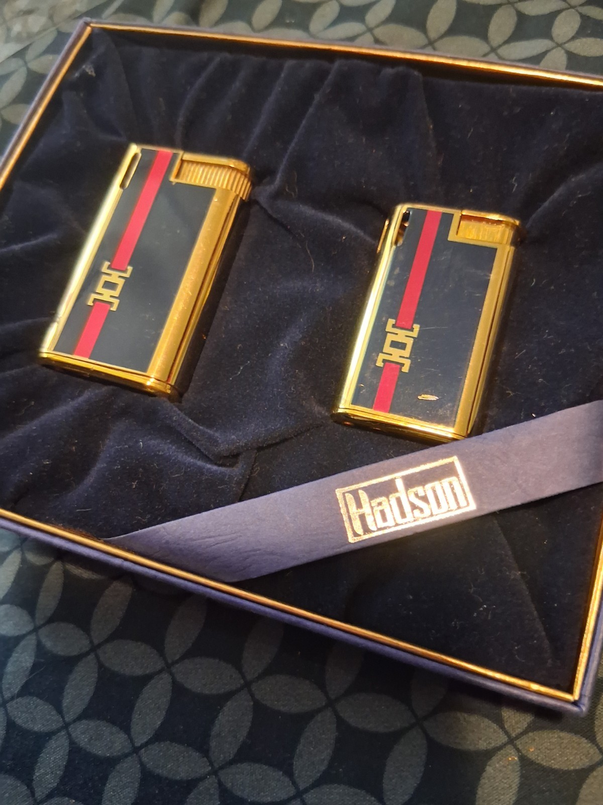 Rare Vintage Hadson His HERS CIGARETTE Gas Lighter High-End Luxury COLLECTION