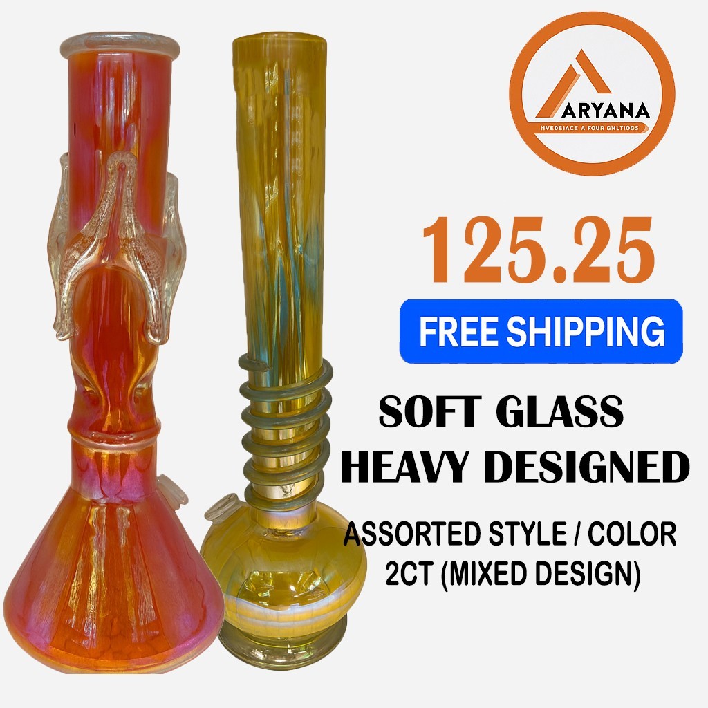 WATER GLASS HEAVY DESIGNED – 16 ASSORTED STYLE / COLOR | 2CT MIXED SET
