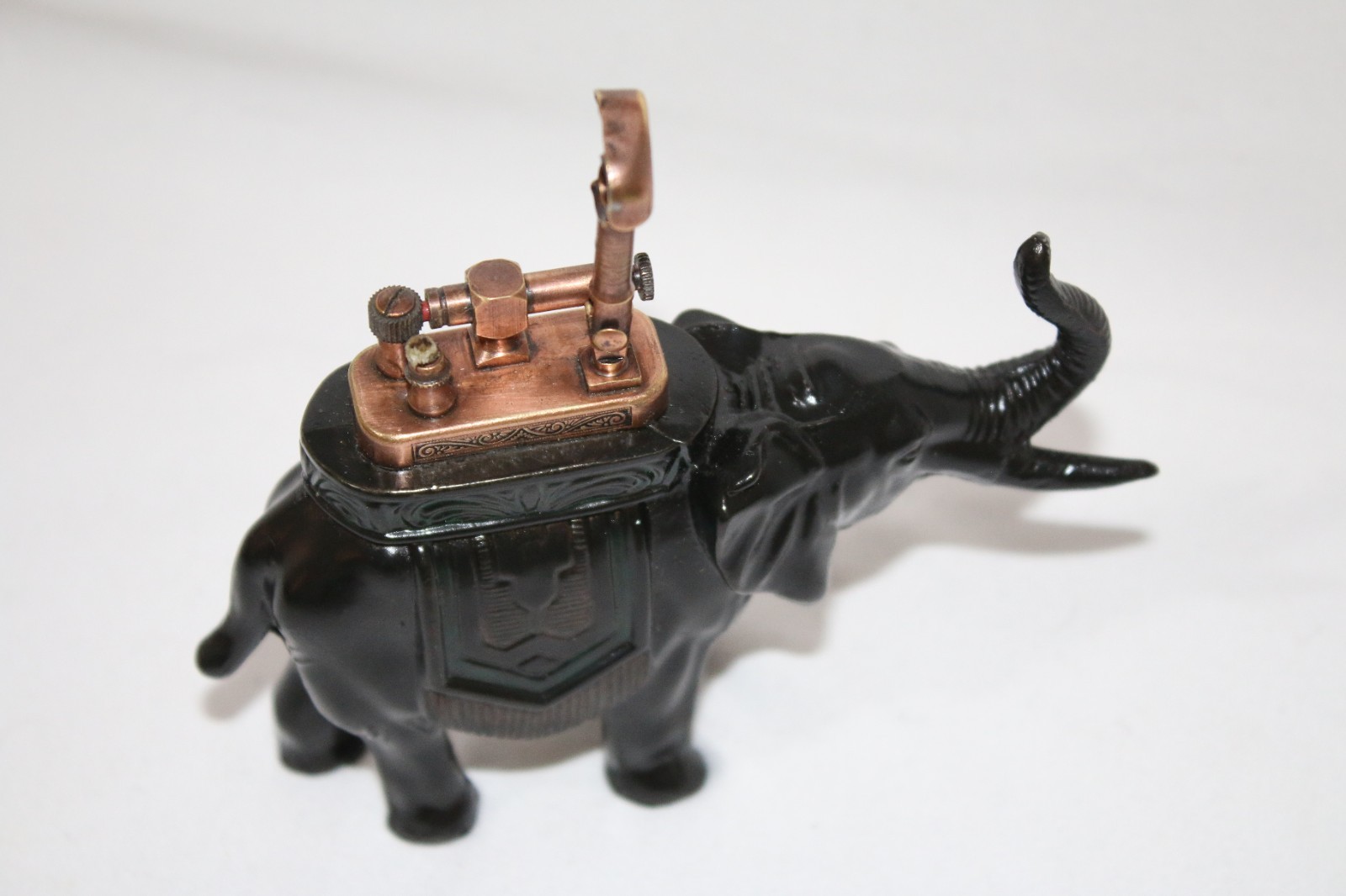 Antique Cast Iron Elephant Table Lighter 1930s Working Order 🔥