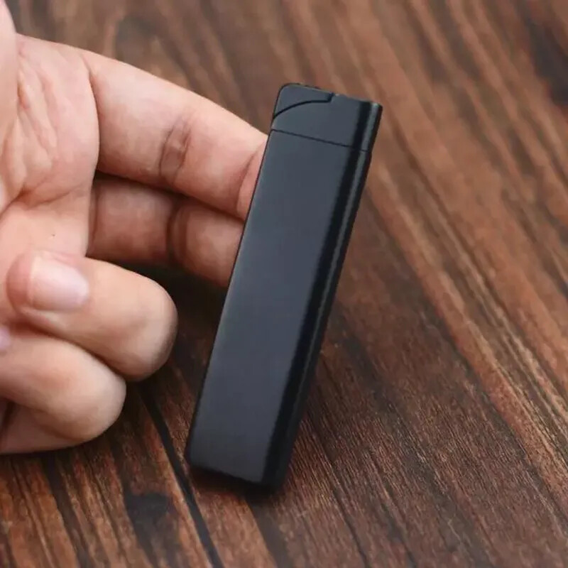 Ultra Thin Refillable Butane Lighter Small Metal Windproof Jet Torch Gas Lighter
