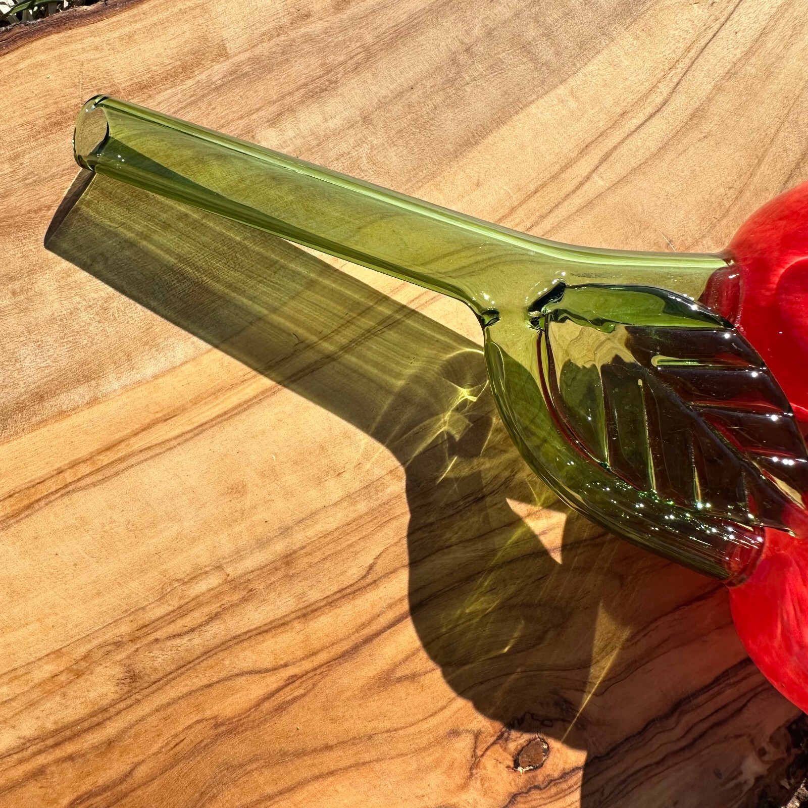 Double Bowl Cherry Glass Pipe Smoking Hand Spoon Pipe Tobacco Glass Smoke Bowl