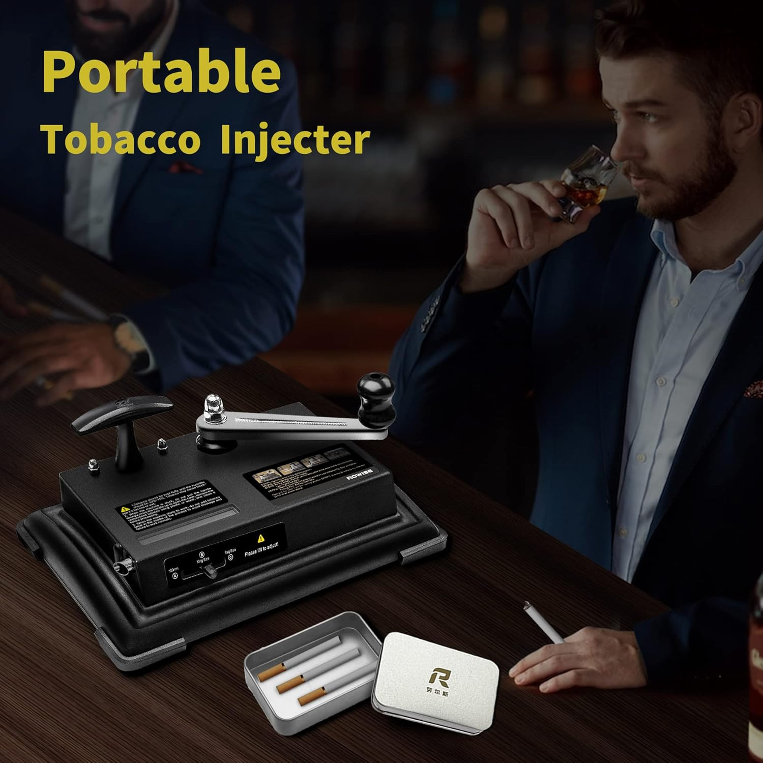 ROWISE New Version Cigarette Rolling Machine, Portable Manual Cigarette Injector