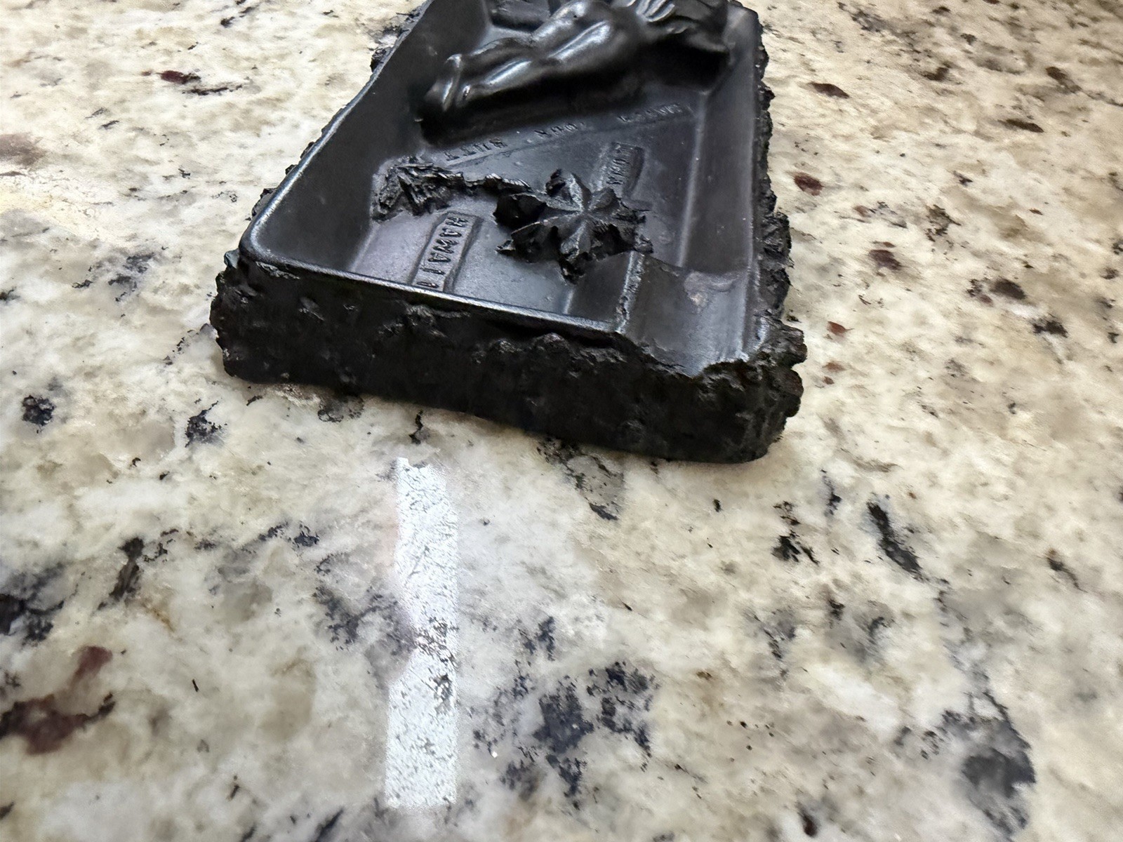 HAWAIIAN HAWAII Black Vintage Lava Ashtray ~ Watch your Butt Woman Sunbather