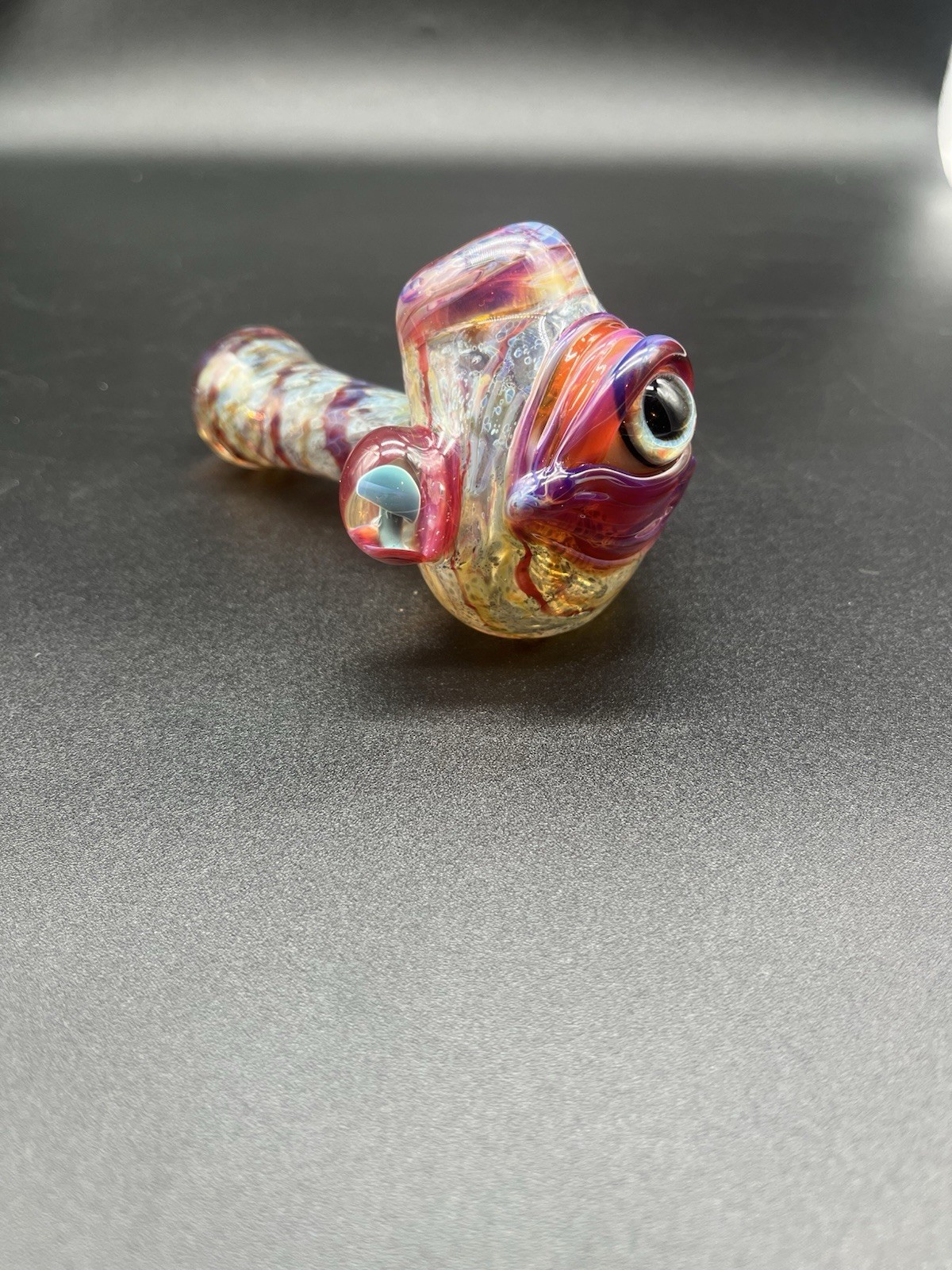 Glass Hammer Eyeball Pipe With Mushroom