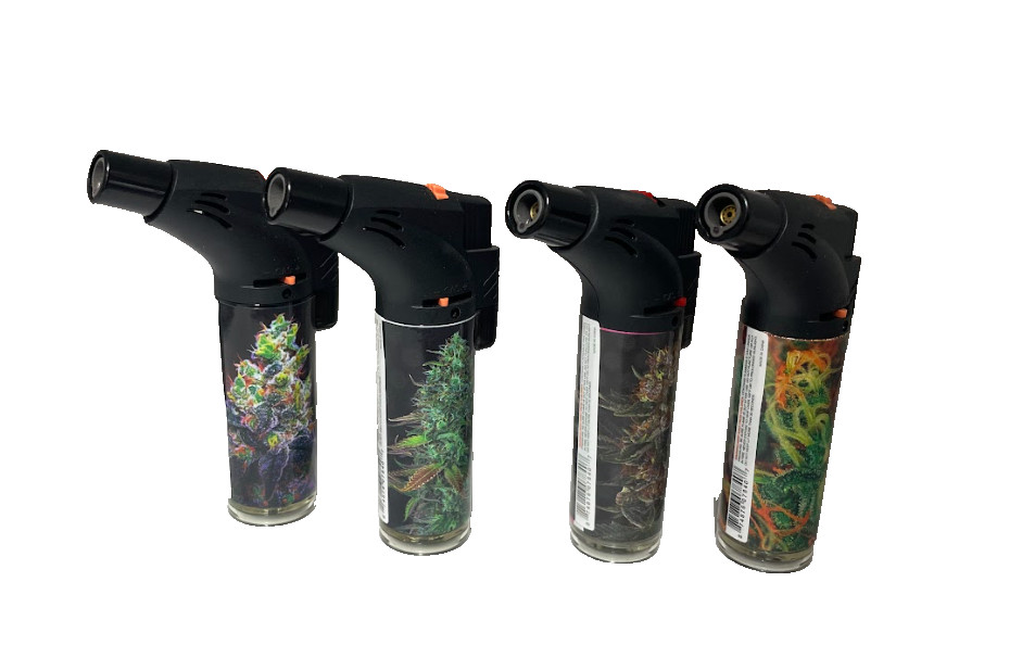 Techno Torch – Single Jet Flame Torch (5ct Mixed Match – Flower Series)
