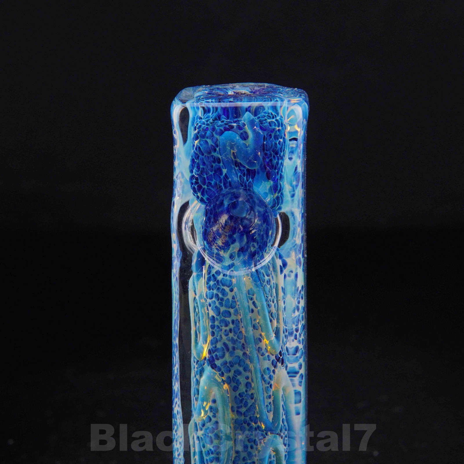 4.25″ Handmade Blue Marble Square Rectangle Tobacco Smoking Bowl Glass Pipes