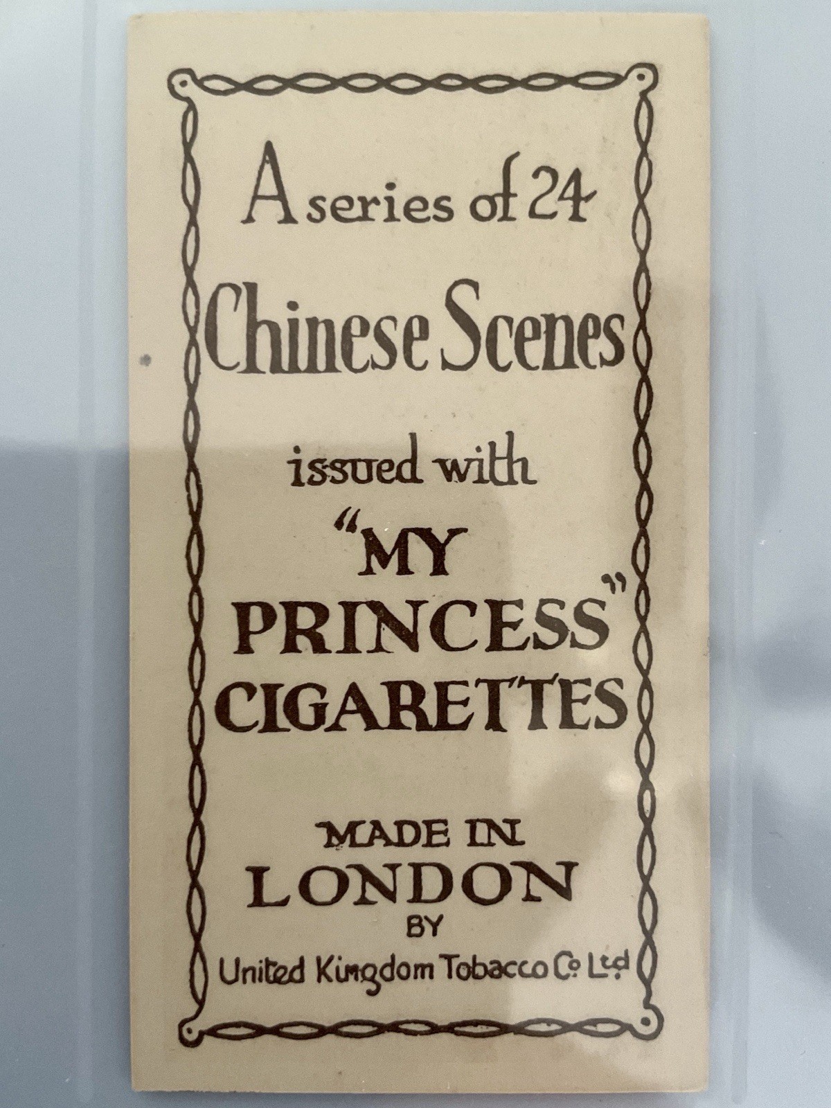 Vintage 24 Tobacco Cards “Chinese Scenes” By United Kingdom Tobacco Company Ltd.