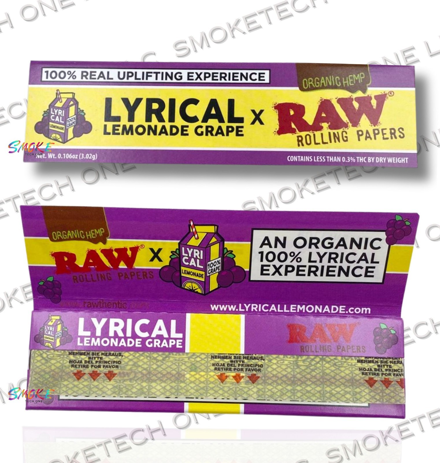 RAW x Lyrical Lemonade Grape Rolling Papers – King Size Wide (Single Pack)