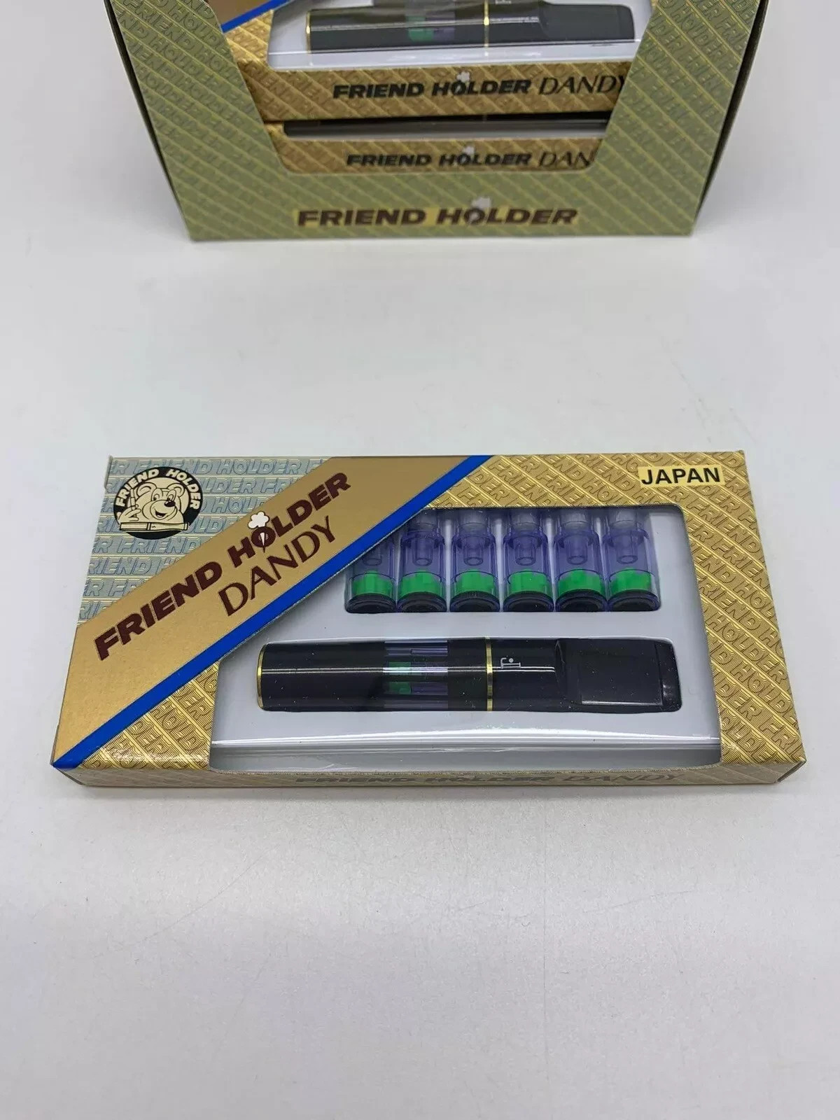Vintage Friend Holder Dandy Cigarette Pipe & Filters Set Evans Japan ’90s UNUSED