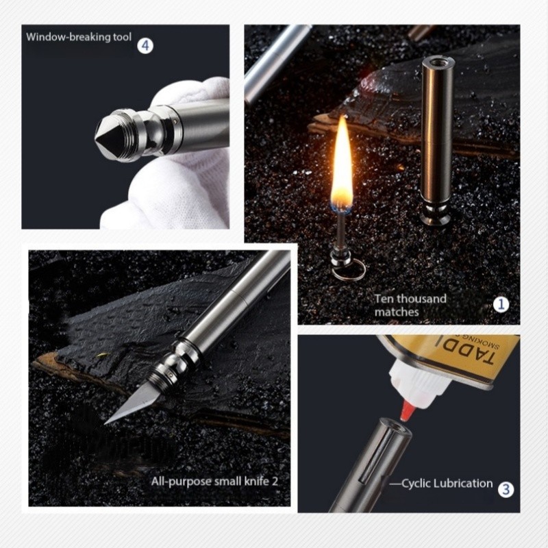 Waterproof Multifunctional Lighter Keychain Refillable Men’s Gift(（NO OIL)