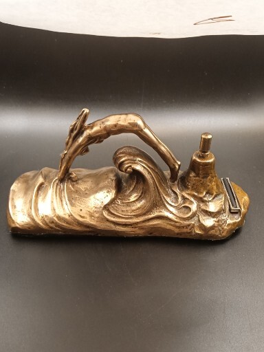 Stunning Antique French Erotic Sea Nymph Art Nouveau Striker Wand Lighter – RARE