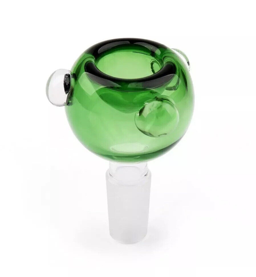 3Packs Colored 14mm Male Glass Bowl For Water Pipe Hookah Bong Replacement Head