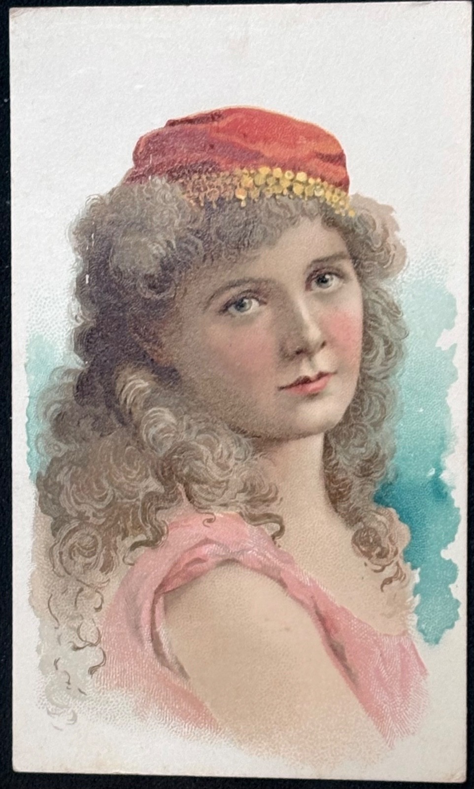 Duke’s Honest Long Cut STARS OF THE STAGE Tobacco Card~Actress w Long Blond Hair