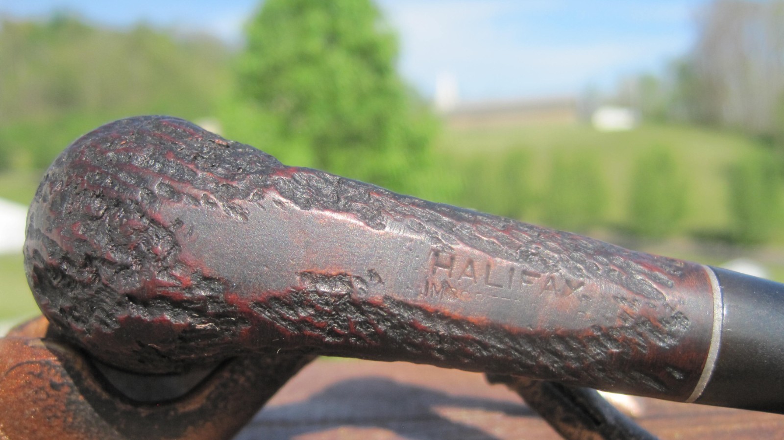 Halifax Imported Briar Rusticated Dublin Smoking Estate Pipe 5.3/4″ L VINTAGE