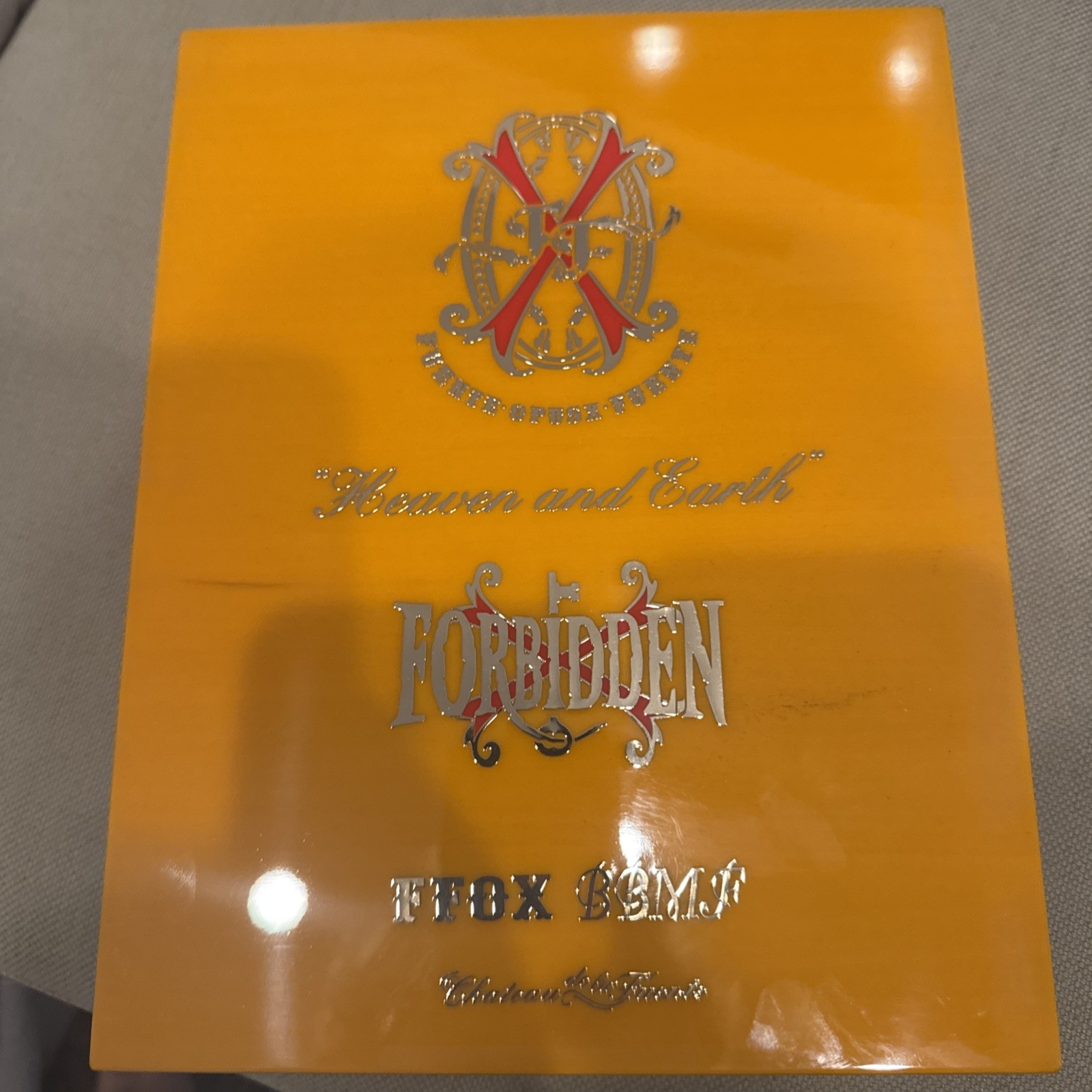 Empty Arturo Fuente OpusX BBMF Maduro 2021 Heaven & Earth Limited Edition Box
