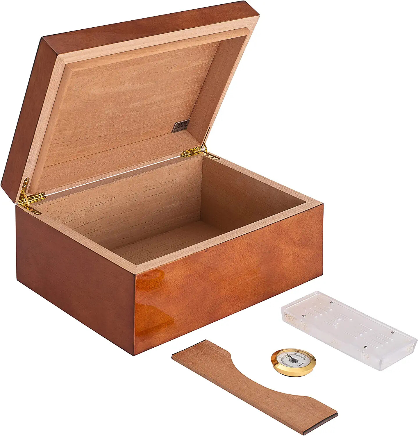Humidor Supreme Pristina Desktop Cigar Handcrafted Bubinga Wood Mapa Burl
