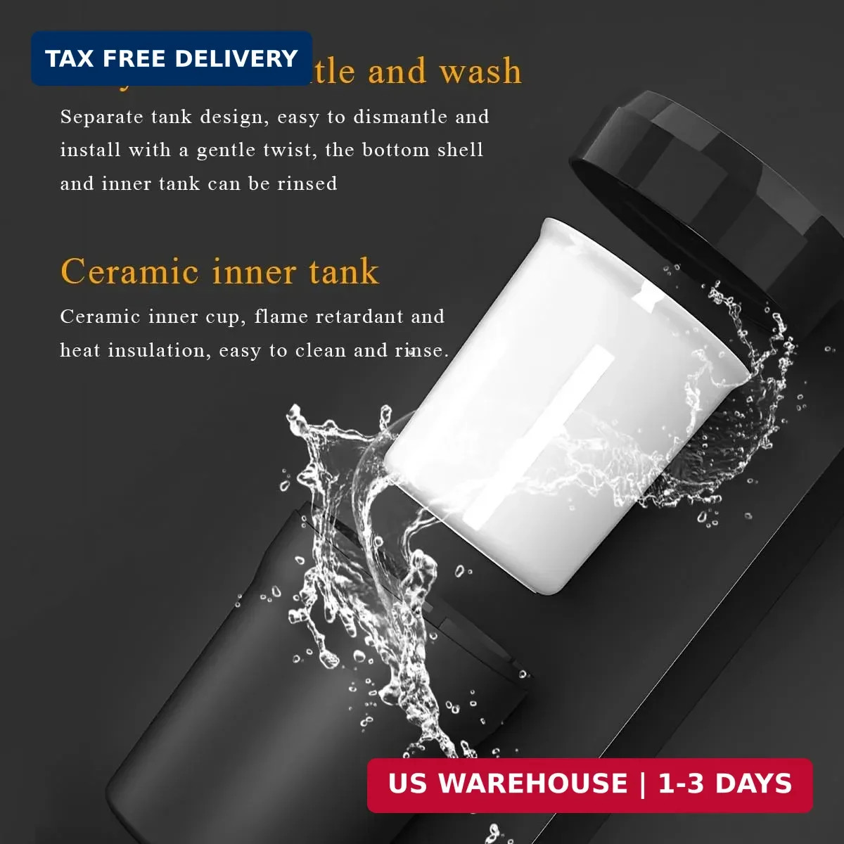 Car Ashtray with Lid, Detachable Smokeless Cylinder Cup Holder Ashtray with L…