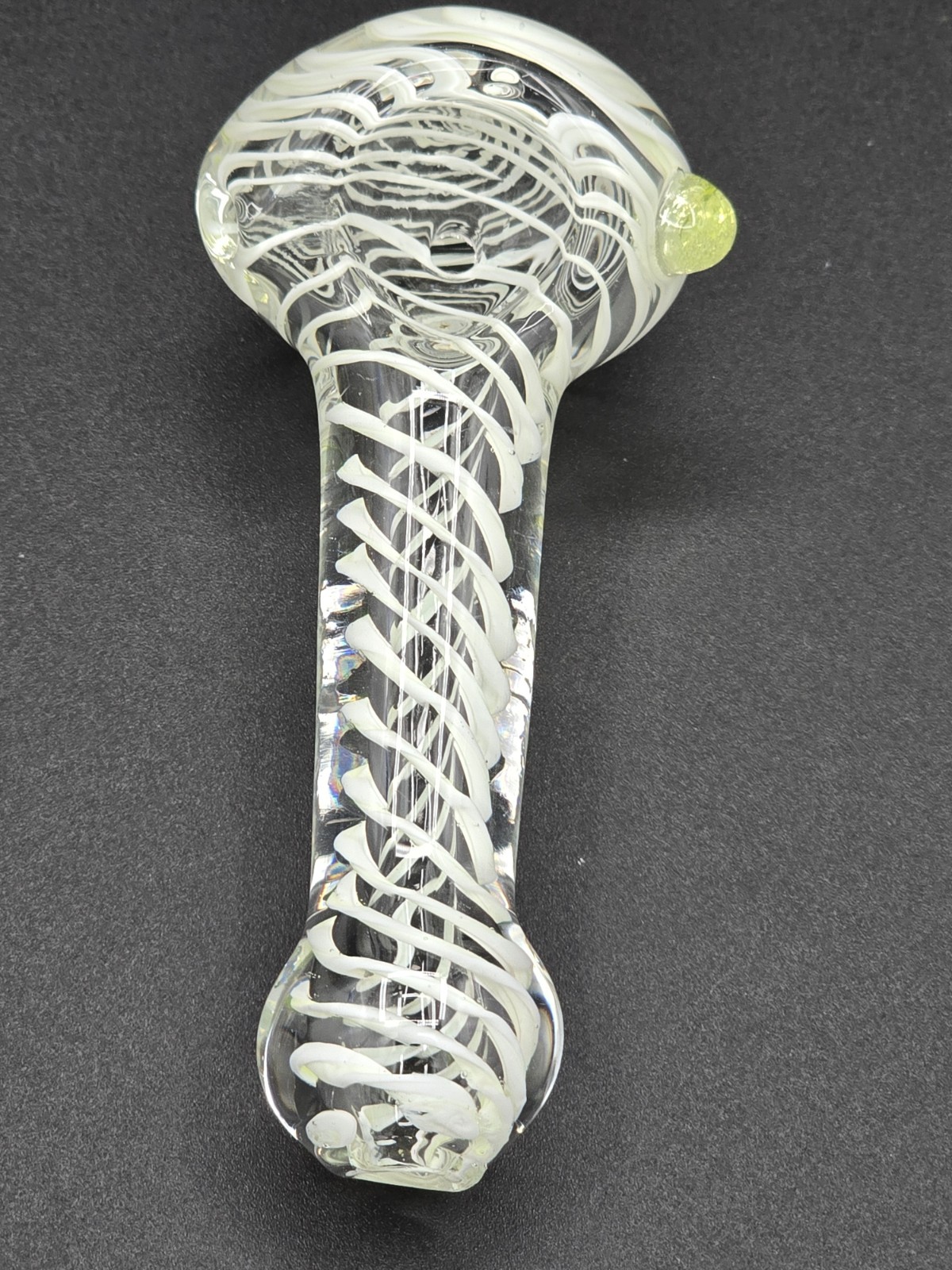 Glow in the Dark Glass Pipe.3.75″ Handmade UV Reactive