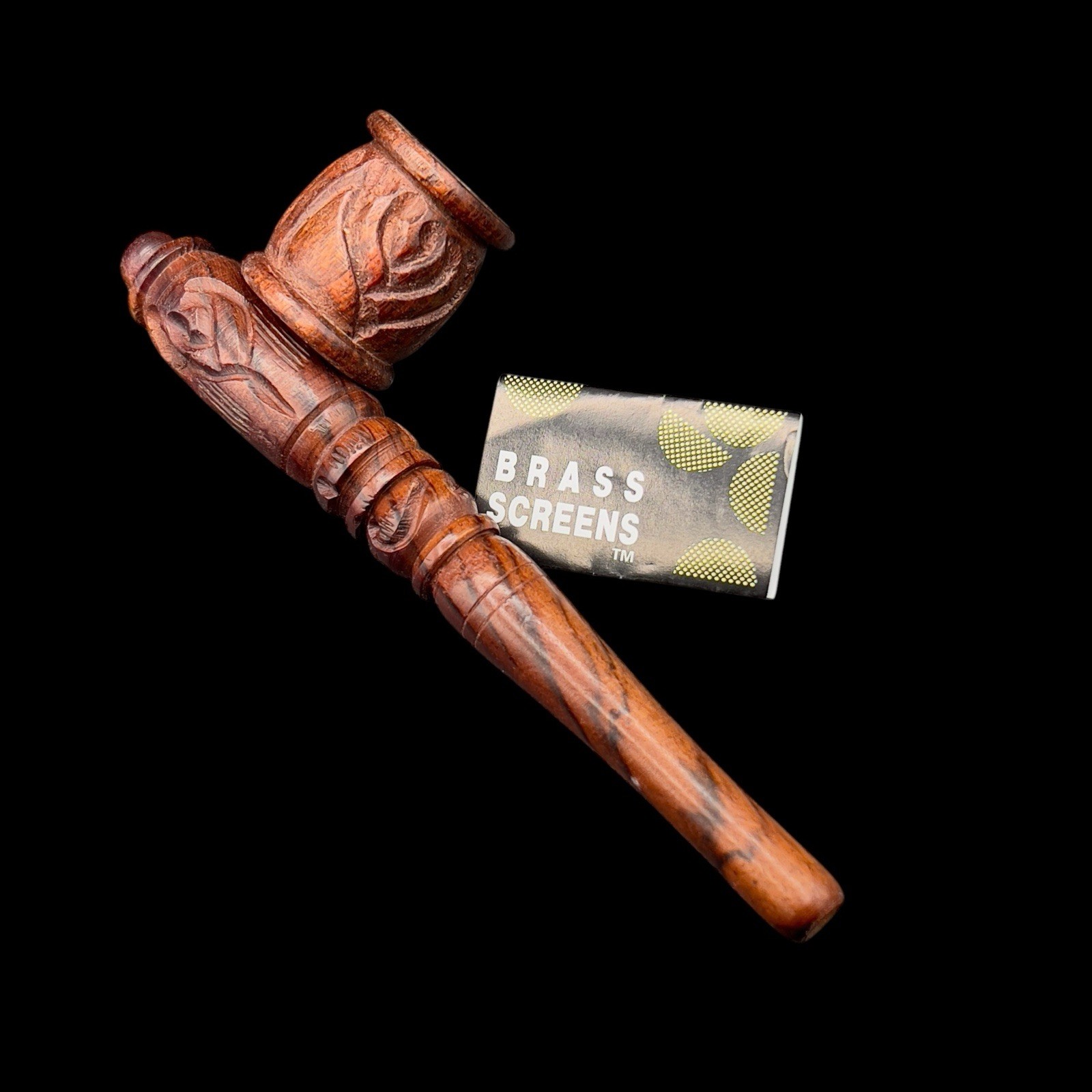 5” Tobacco Wood Smoking Hand Pipes Bowl Carved Wooden Pipes Rosewood Pipe