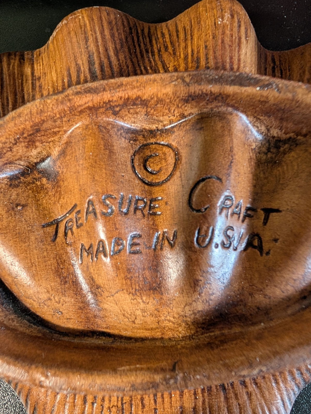 Vintage Treasure Craft Polynesian Village Shell Ashtray Lava Glaze Tiki USA