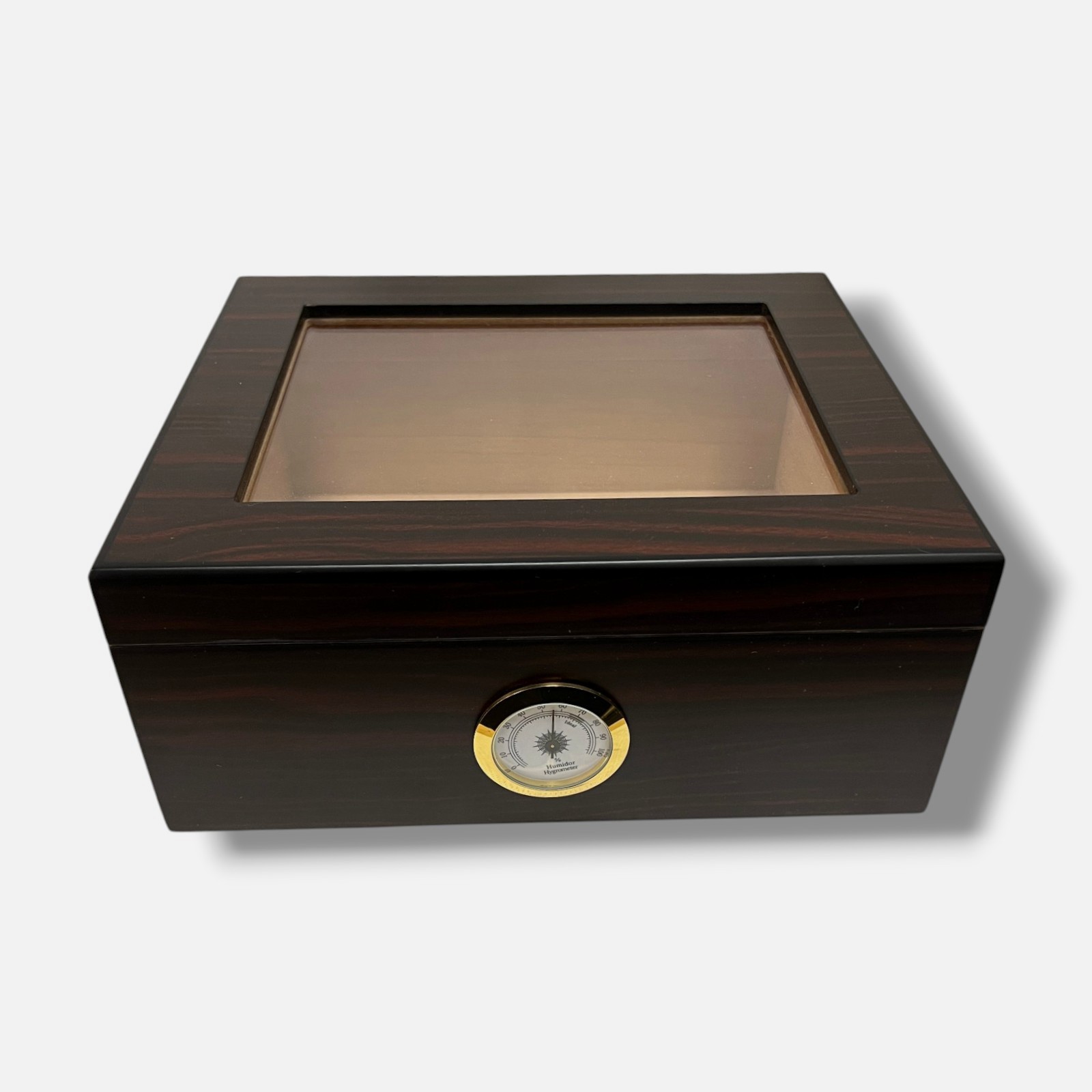 Bey-Berk Men’s Brown Espresso Wooden Cigar Humidor Box