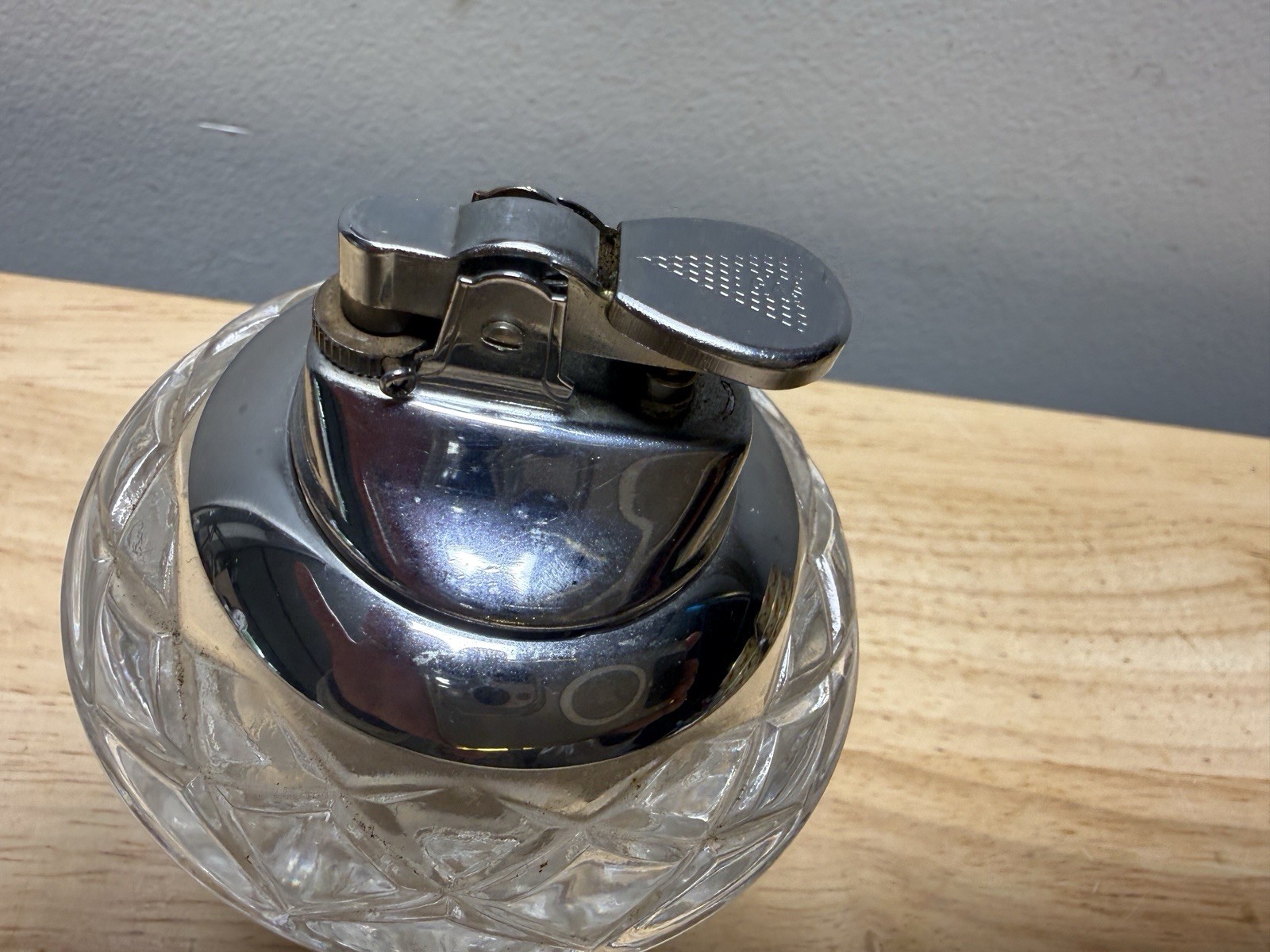 Vintage Princess House Lead Crystal Glass Tabletop Lighter