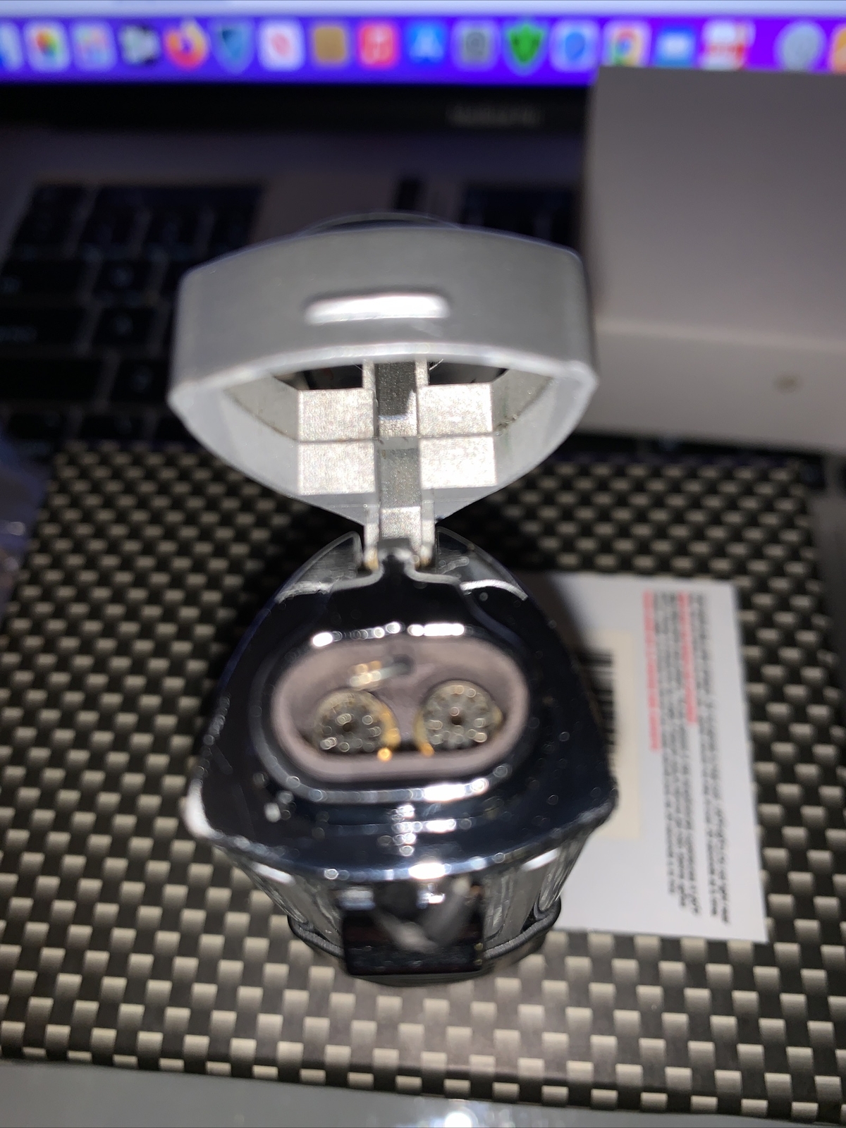 Cigar Lighter Tonino Lamborghini Slilver Dual Flame w/ Key chain Flame Adjuster
