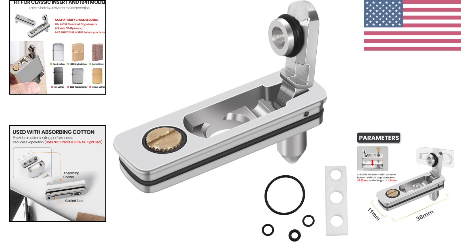 Multi-Sided Sealing Gasket for Zippo – Upgrade Your Lighter with Quality Parts